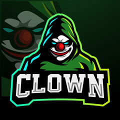 Clown mascot. esport logo design