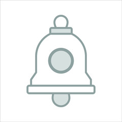 bell icon, modern style Christmas and New Year line icon, Isolated winter holiday symbols