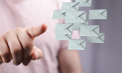 email marketing concept, send e-mail or newsletter.