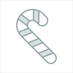 candy cane icon, modern style Christmas and New Year line icon, Isolated winter holiday symbols