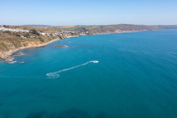 Obraz premium Aerial photograph of Looe, Cornwall, England.