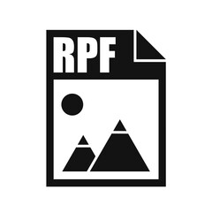 RPF File Icon, Flat Design Style