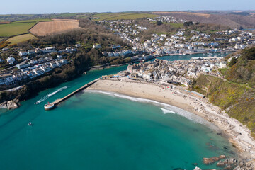 Obraz premium Aerial photograph of Looe, Cornwall, England.