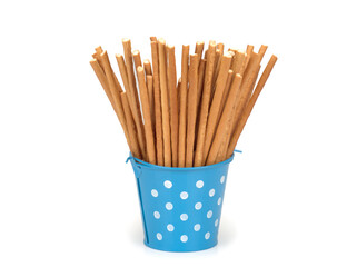 Sweet straws. Dry baked goods in the form of thin sticks