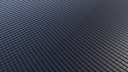 Obraz premium Abstract background from wavy metallic Grid. 3d rendering modern surfece, computer generated.