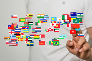 International Business World Flags Globe