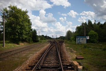 Obraz premium railway in the countryside