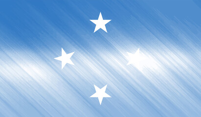 Grunge painted Micronesia vector flag