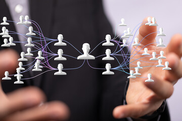 hierarchy connection team group digital