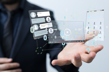 develop interface web application in hand