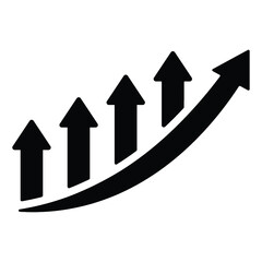 growth market icon design vector