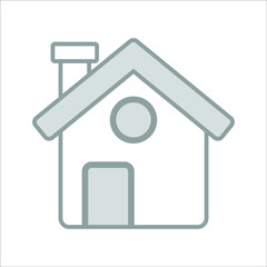 home icon, modern style Christmas and New Year line icon, Isolated winter holiday symbols