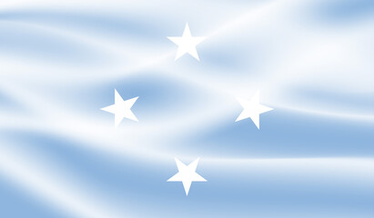 Grunge painted Micronesia vector flag