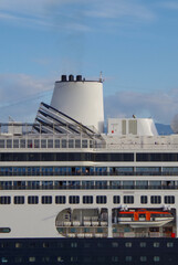 HAL Holland America Line cruiseship or cruise ship liner Volendam in port of Vancouver, Canada on...