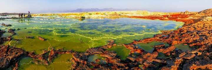 Site volcanique de Dallol au nord de l'Ethiopie