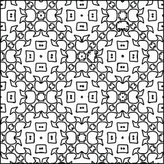 Geometric vector pattern with triangular elements. Seamless abstract ornament for wallpapers and backgrounds. Black and white colors. 
