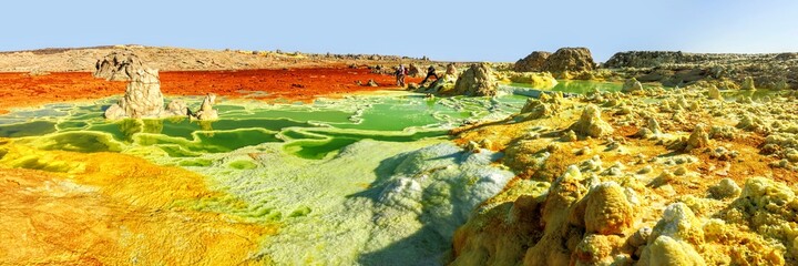 Site volcanique de Dallol au nord de l'Ethiopie