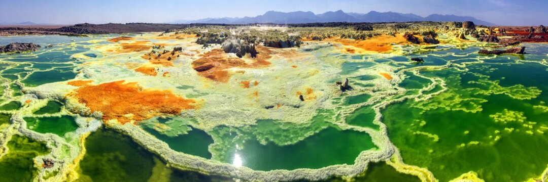 Site volcanique de Dallol au nord de l'Ethiopie