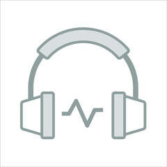 headphone icon, modern style Christmas and New Year line icon, Isolated winter holiday symbols