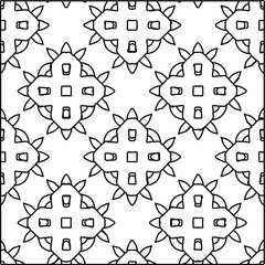  Geometric vector pattern with triangular elements. Seamless abstract ornament for wallpapers and backgrounds. Black and white colors. 
