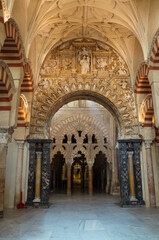 Fototapeta na wymiar Interior of Mezquita in Cordoba, Spain