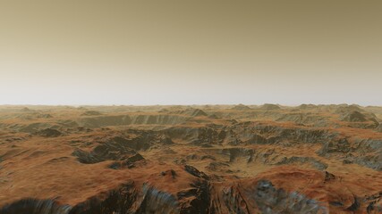 Fototapeta na wymiar cosmic landscape, realistic exoplanet, abstract cosmic texture 3d render