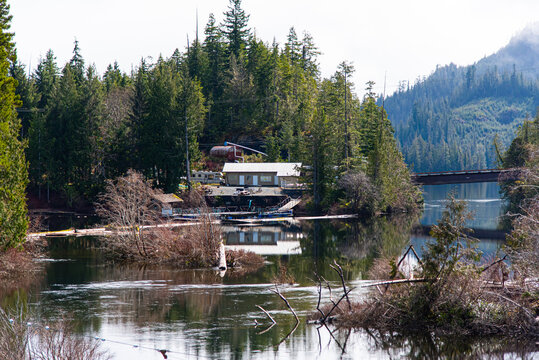 Marble River Salmon Hatchery, Department of Fisheries and Oceans, Marble River Provincial Park, Port Alice, Vancouver Island, British Columbia