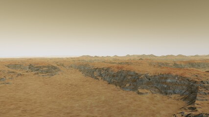 cosmic landscape, realistic exoplanet, abstract cosmic texture 3d render