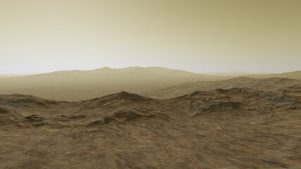 Fototapeta na wymiar cosmic landscape, realistic exoplanet, abstract cosmic texture 3d render