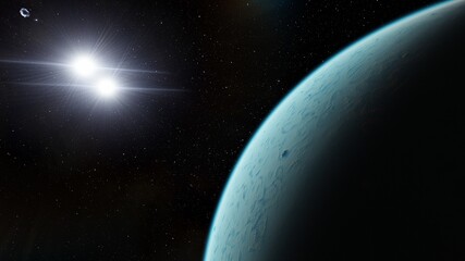 Obraz na płótnie Canvas Planets and galaxy, science fiction wallpaper, beauty of deep space 3d render
