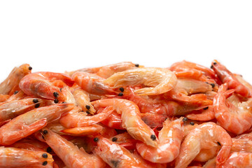 Shrimps isolated on a white background.