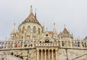 Obraz premium Fishermen's bastion on Buda Castle, Budapest, Hungary