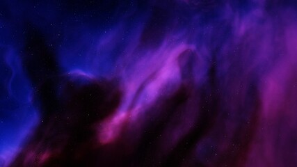 Space background with nebula and stars, nebula in deep space 3d render