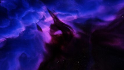 Space background with nebula and stars, nebula in deep space 3d render