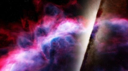 Obraz na płótnie Canvas Space background with nebula and stars, nebula in deep space 3d render