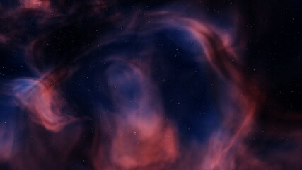 Naklejka na ściany i meble Space background with nebula and stars, nebula in deep space 3d render