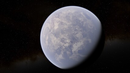 planet suitable for colonization, earth-like planet in far space, planets background 3d render