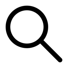 Search icon vector magnifying glass symbol for user interface in a flat color glyph pictogram illustration