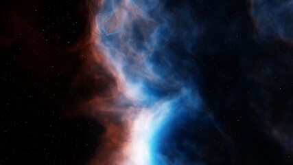 nebula in deep space, abstract colorful background 3d render