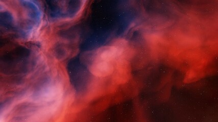 nebula in deep space, abstract colorful background 3d render