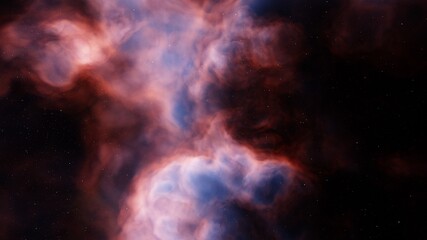 nebula in deep space, abstract colorful background 3d render