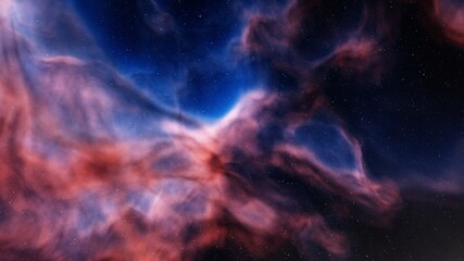 Obraz na płótnie Canvas nebula in deep space, abstract colorful background 3d render