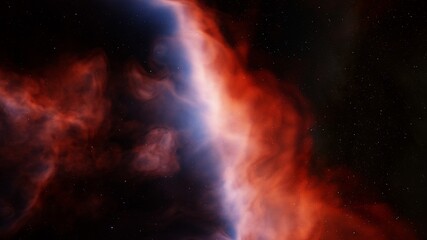 nebula in deep space, abstract colorful background 3d render