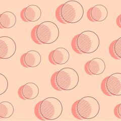 Abstract circle memphis pattern seamless background vector