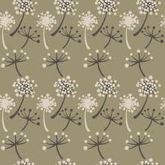 Pollen flower seamless pattern background vector