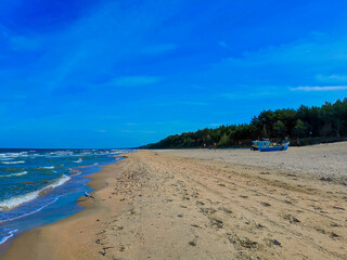 Deserted beach on the Baltic Sea