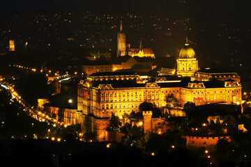 Fototapeta na wymiar Night cityscape of Budapest, Hungary, Europe
