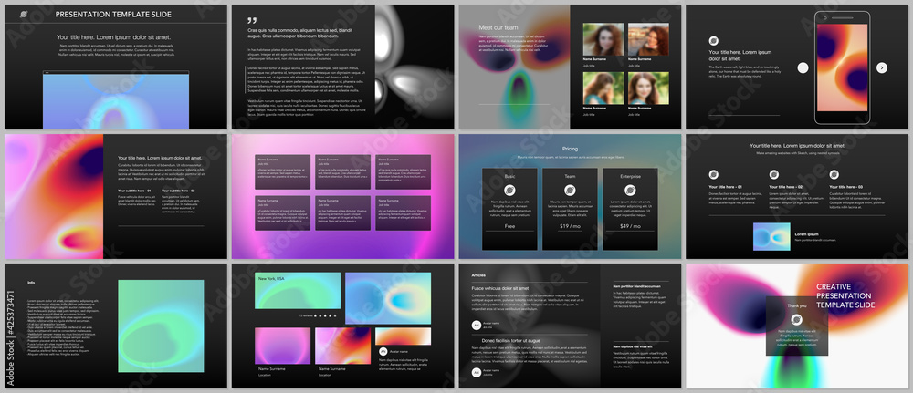 Canvas Prints vector templates for website design, presentations, portfolio. templates for presentation slides, fl