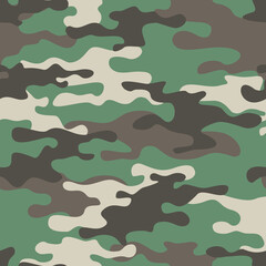 Camouflage seamless pattern. Abstract camo. Military texture. Spots of pastel color on a light background. Print on fabric on clothes. Vector illustration