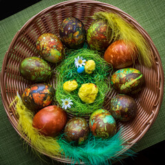 one of the most beautiful colored Easter eggs